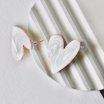 Сережки White Heart С-0021 фото