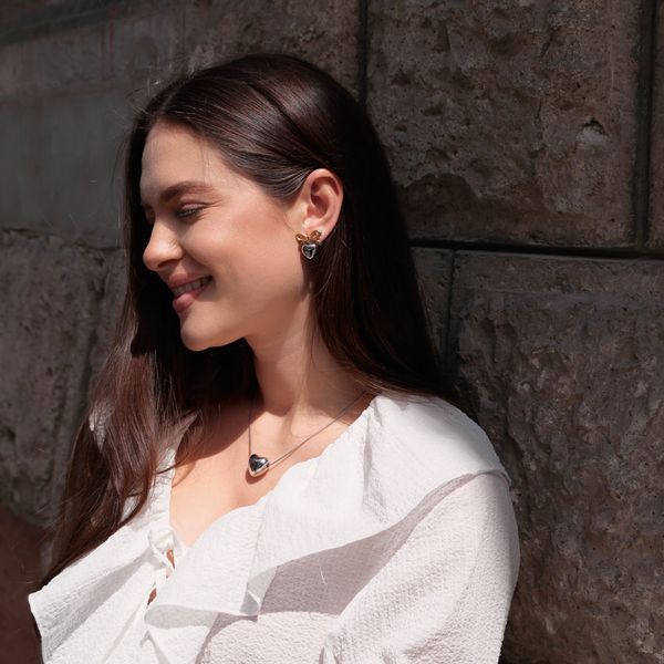 Серьги Heart & Bow Earrings С-0022 фото